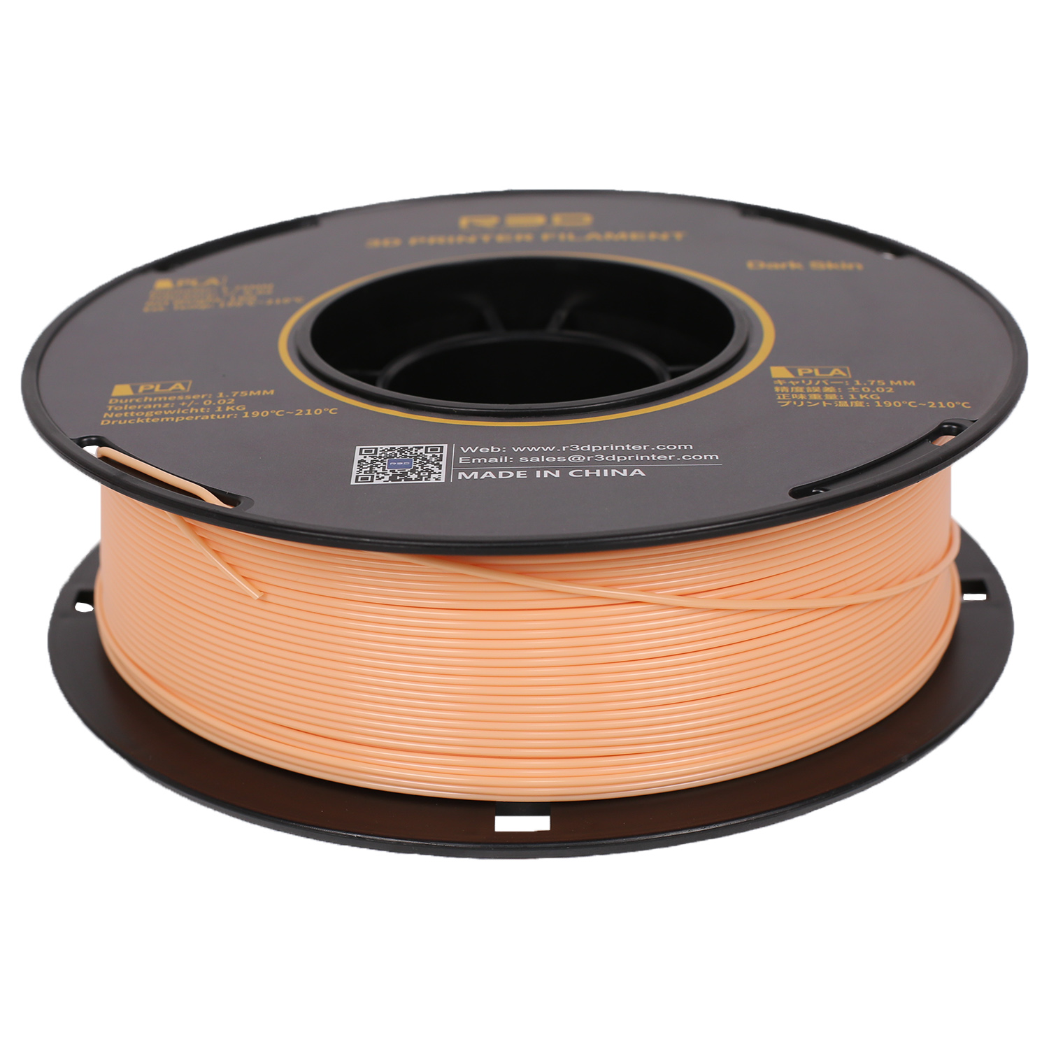 FILAMENTO STAMPA 3D, PLA COLOR PELLE, 100 GRAMMI 1.75MM