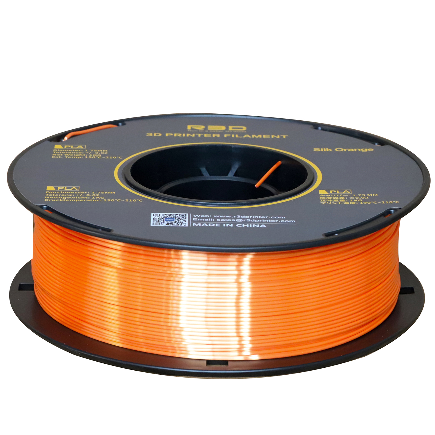 PLA-SILK-ORANGE-FILAMENTO STAMPA 3D