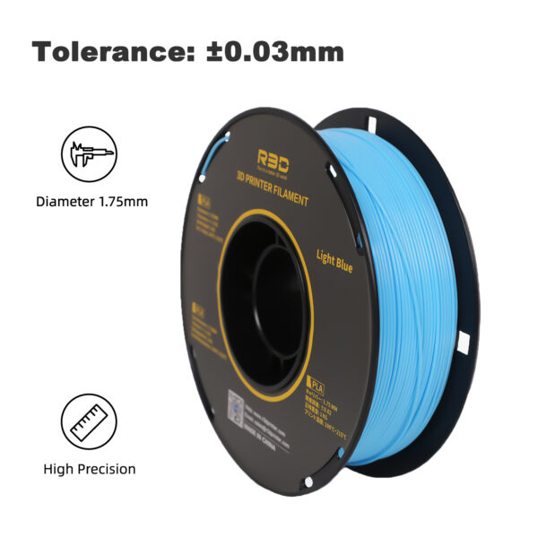 3D PRINTER FILAMENT PLA LIGHT BLUE 1KG 1.75MM