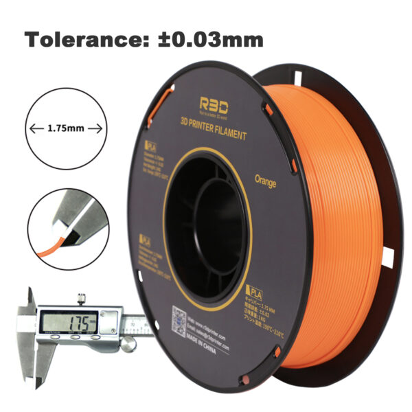 PLA ORANGE SPOOL 1KG
