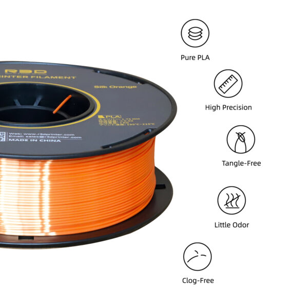 FILAMENTO STAMPA 3D PLA SETA ORANGE