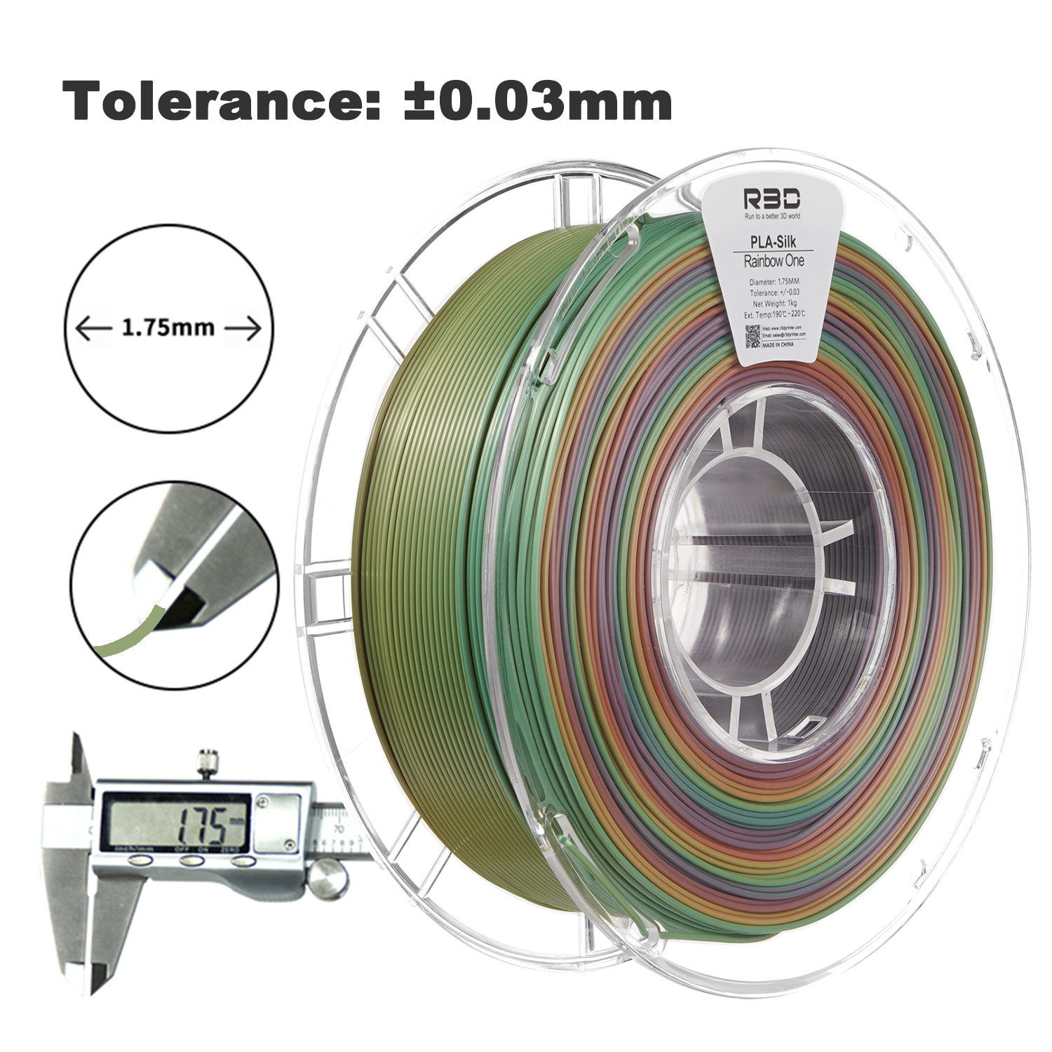 R3D PLA Rainbow One4
