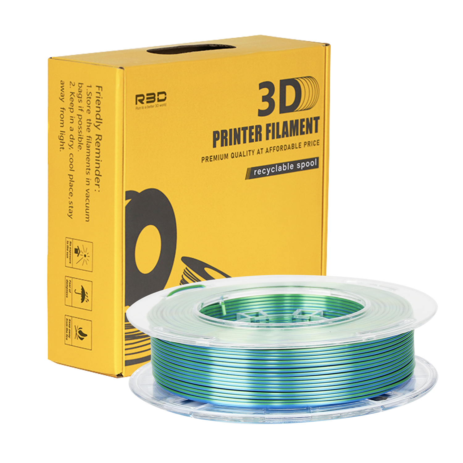 R3D PLA Silk Blue-Green6