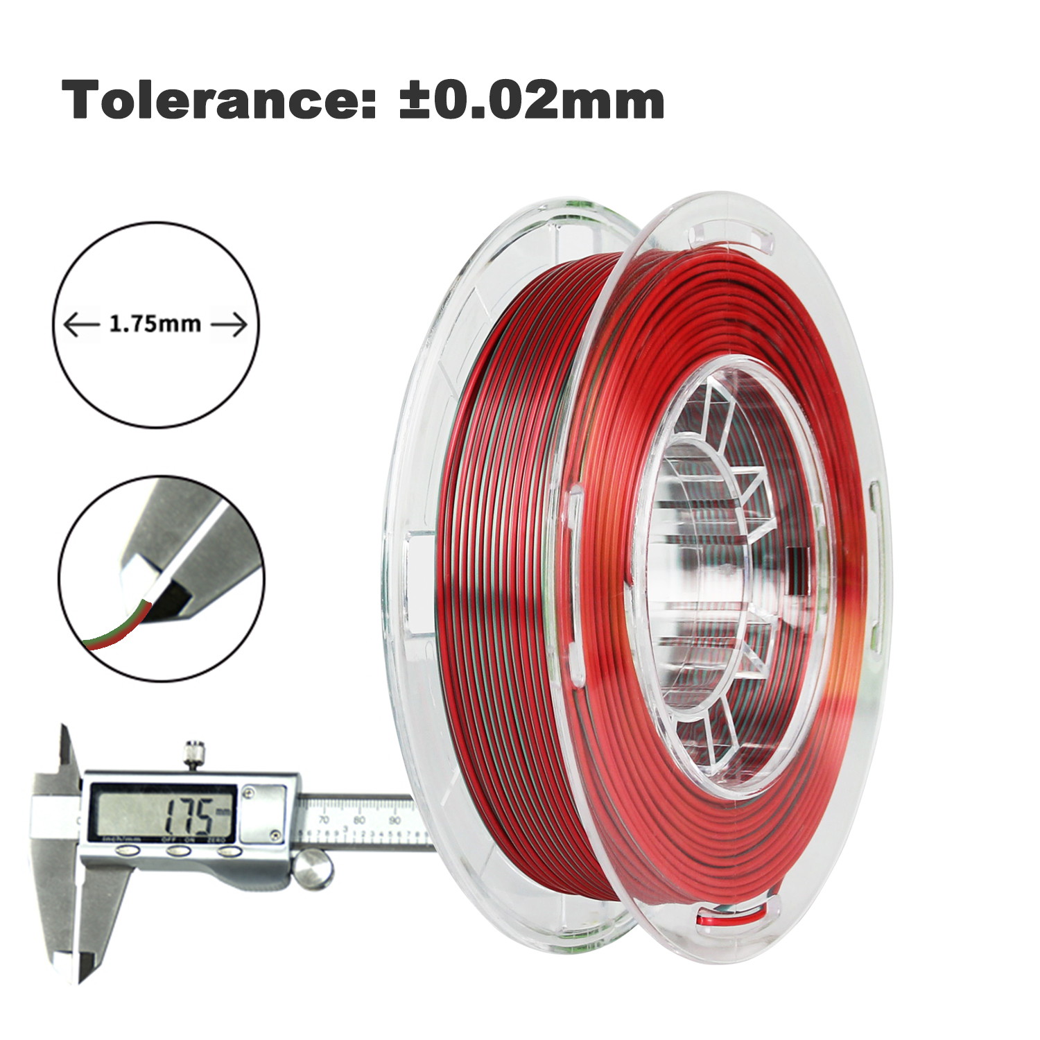 R3D PLA Silk Red-Green6