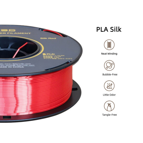 PLA SILK - FILAMENTO PLA - PLA STAMPA 3D - PLA SILK RED