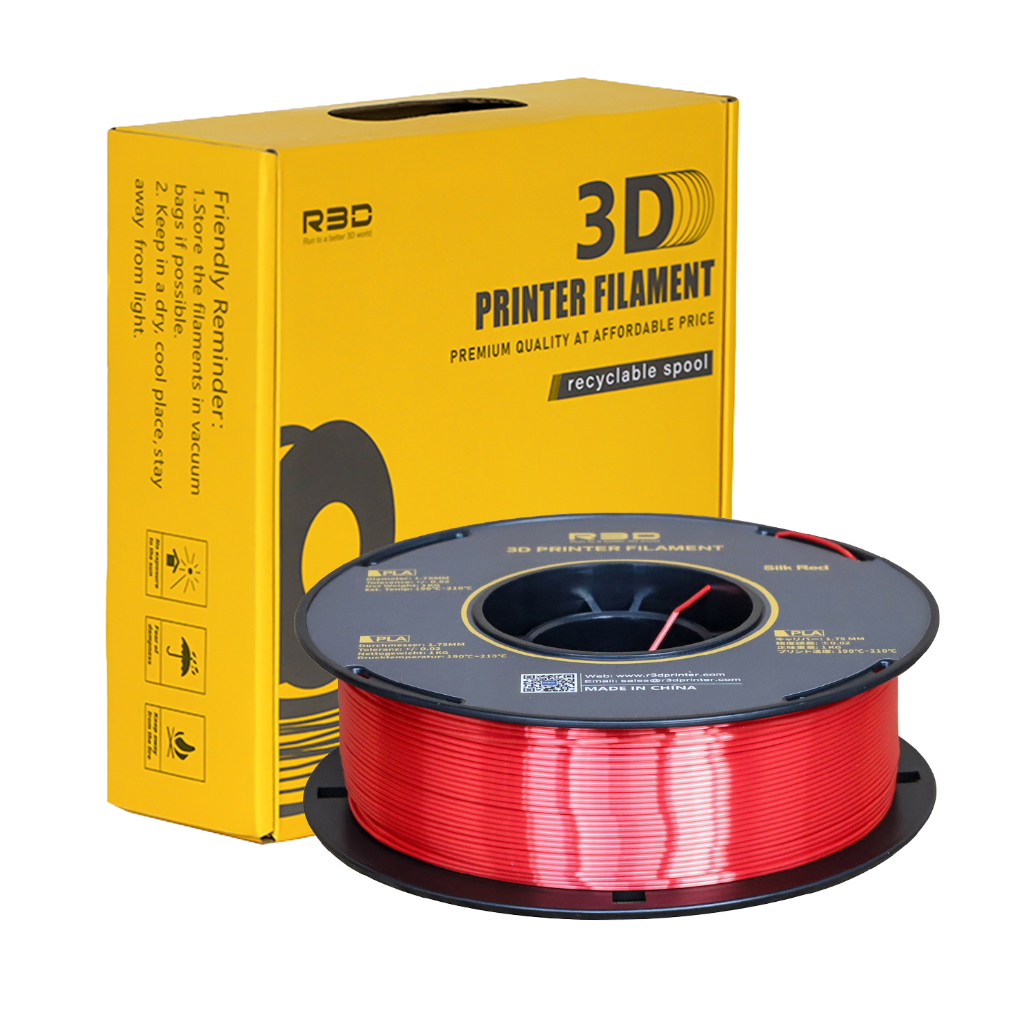 R3D PLA Silk Red7