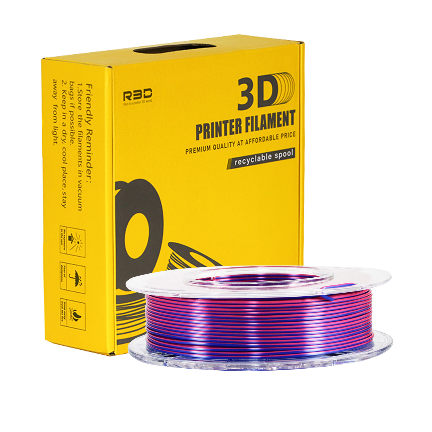 R3D PLA Silk Rose Red-Royal Blue6